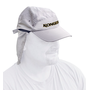 Beige cap with tucked neck protector 60