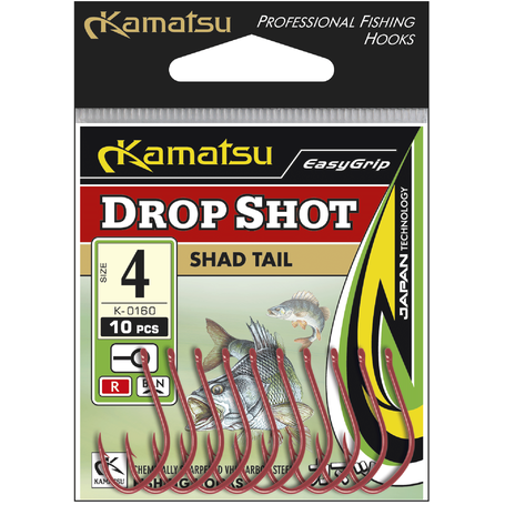 Kamatsu Drop Shot Shad Tail 1 Czarny Nikiel Oczko