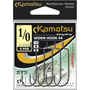 Kamatsu Worm Hook 44 1/0 Black Nickel Ringed