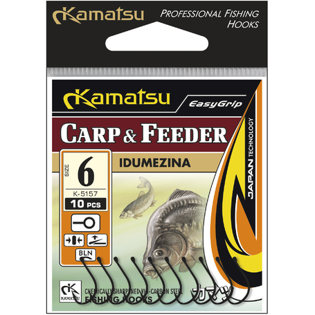 Kamatsu Idumezina Carp & Feeder 6 Black Nickel Ringed