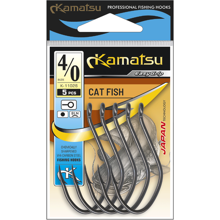Kamatsu Catfish 4/0 Black Nickel Ringed Hook