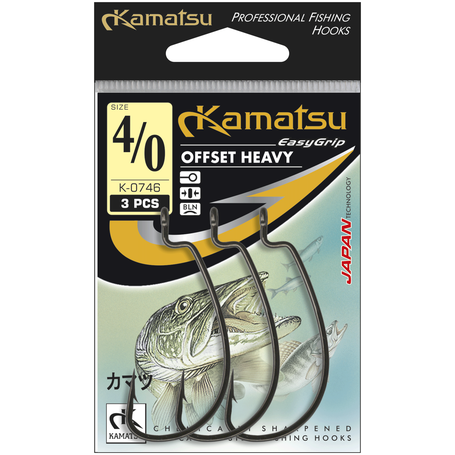 Kamatsu Offset Heavy 1/0 Black Nickel Ringed