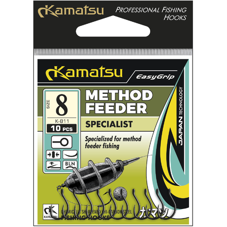 Kamatsu Method Feeder Specialist 12 Czarny Nikiel Oczko