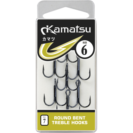 Kamatsu Round Bent Treble 12 Black Nickel