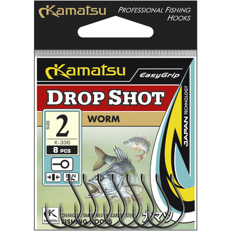 Kamatsu Worm Drop Shot 1 Black Nickel Ringed