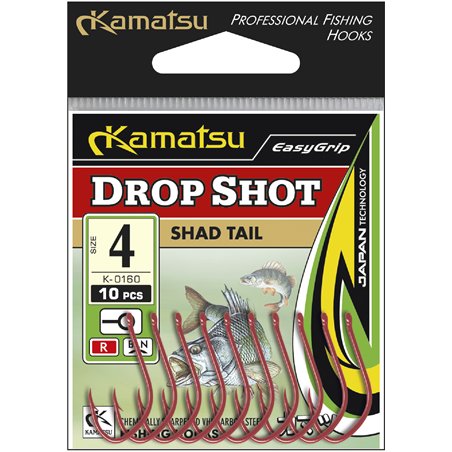 Kamatsu Drop Shot Shad Tail 4 Czerwony Oczko