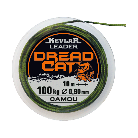 Catfish Leader Kevlar Camou 80kg/0,78mm 10m Dread Cat