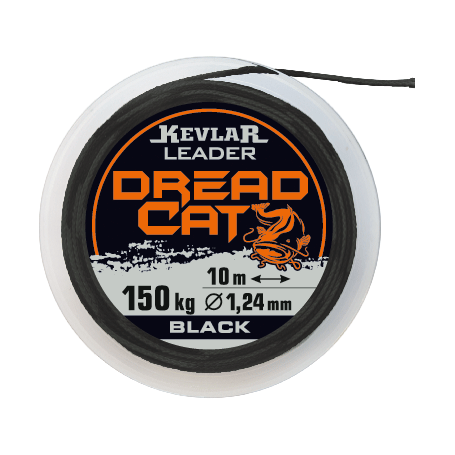 Catfish Leader Kevlar 80kg/0,78mm Black 10m Dread Cat