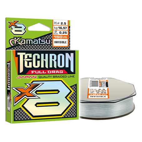 Techron Full Drag X8 Invisible 0,04/150m PE 0.2
