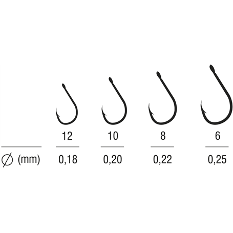 Snelled hook Method Feeder Long Kiji 10 with Silicone Ring