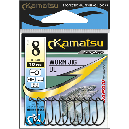 Kamatsu Worm Jig Ul 8 Black Nickel Ringed