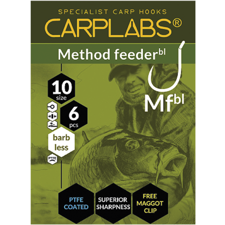 Carplabs Method Feeder Barbless 16 Tytanowa Szarość Oczko