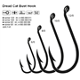 Dread Cat Bust Hook 10/0 Black Nickel Ringed