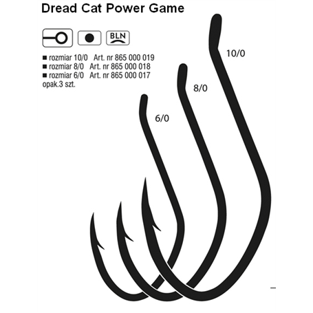 Dread Cat Power Game 8/0 Black Nickel Ringed