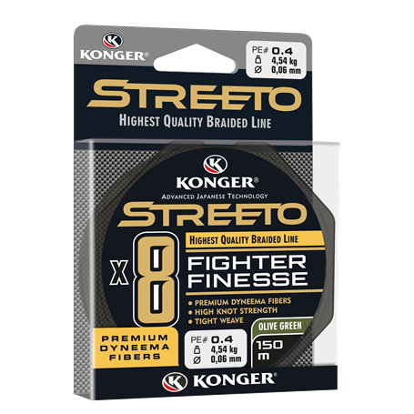 Streeto Fighter Finesse X8 Olive Green 0,03mm/150m