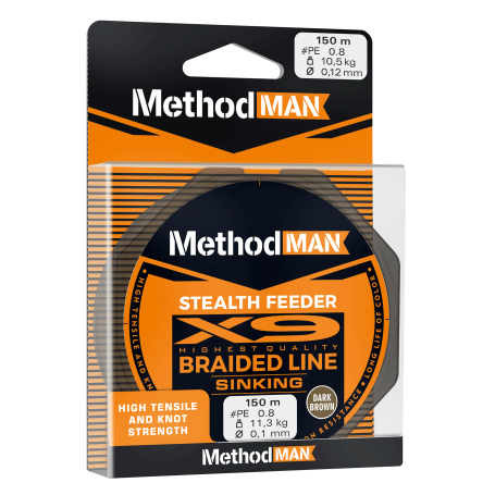 Methodman Stealth X9 Feeder Dark Brown Sinking 0,12mm/150m