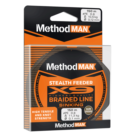 Methodman Stealth X9 Feeder Dark Brown Sinking 0,10mm/150m