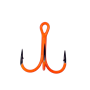 Strong Round Bent Treble Hooks Uv Active Orange Size 3/0 Kamatsu