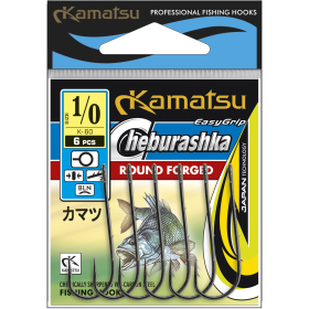 Kamatsu Cheburashka Round Forged 1/0 Czarny Nikiel Duże Oczko