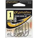 Kamatsu Worm Hook 40 4/0 Czarny Nikiel Oczko