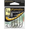 Kamatsu Worm Hook 44 4/0 Czarny Nikiel Oczko