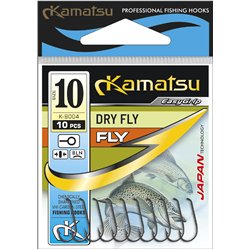 Kamatsu Dry Fly 10 Czarny Nikiel Oczko