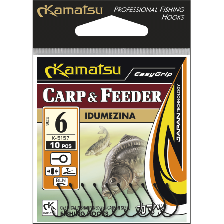 Kamatsu Idumezina Carp & Feeder 6 Black Nickel Ringed