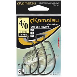 Kamatsu Offset Heavy 2/0 Czarny Nikiel Oczko