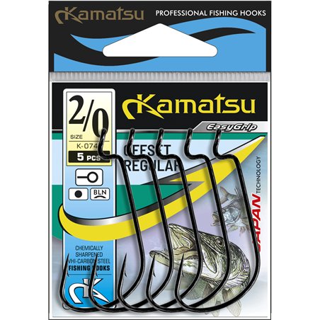Kamatsu Offset Regular 2/0 Czarny Nikiel Oczko