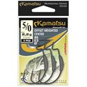 Kamatsu Offset Weighted Center 3/0 Czarny Nikiel Oczko 1g
