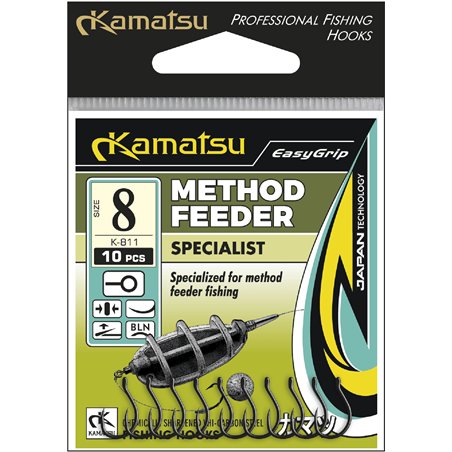 Kamatsu Method Feeder Specialist 12 Czarny Nikiel Oczko