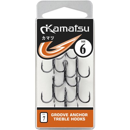 Kamatsu Groove Anchor Treble 6 Czarny Nikiel