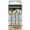 Kamatsu Treble Round Forged 2/0 Czarny Nikiel