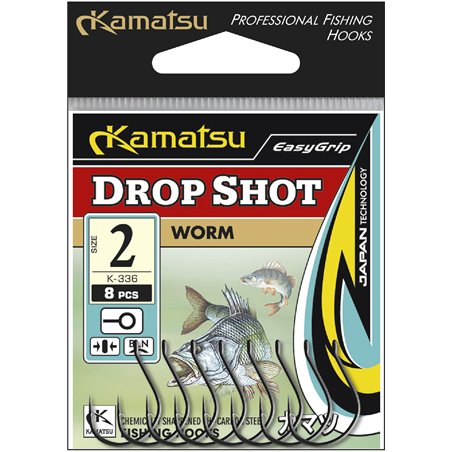 Kamatsu Worm Drop Shot 4 Czarny Nikiel Oczko