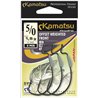 Kamatsu Offset Weighted Front 1/0 Czarny Nikiel Oczko 0,5g