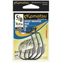 Kamatsu Offset Weighted Rear 1/0 Black Nickel Ringed 0.9g