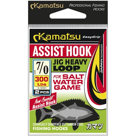 Kamatsu Assist Hook Jig Heavy Loop 9/0 300lbs