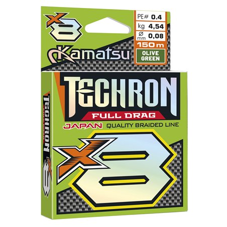 Techron Full Drag X8 Olive Green 0.18/150m PE 1.5