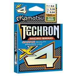 Techron Micro Braid X4 Olive Green 0,10/150m PE 0,6