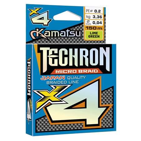 Techron Micro Braid X4 Lime Green 0,10/150m PE 0,6