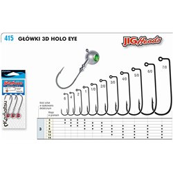 3D Holo Green Eye Jig Head 5/0 12g